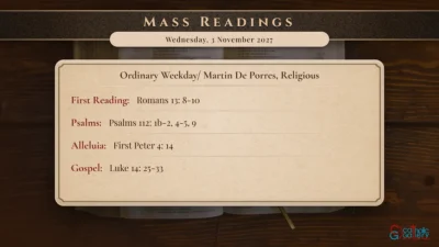 Daily Mass Readings – Wednesday, 3 November 2027