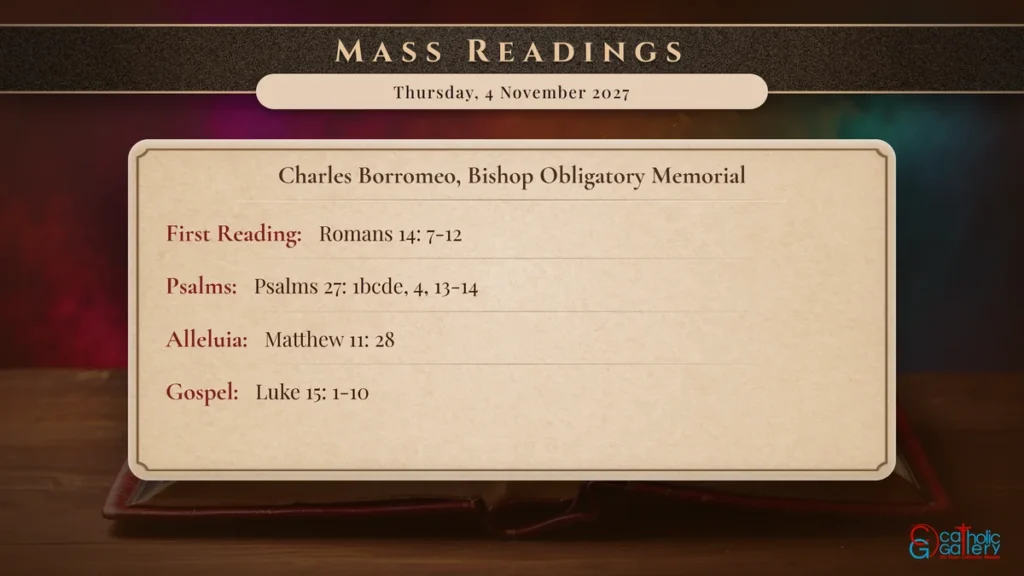 Daily Mass Readings Scripture Card – Thursday, 4 November 2027