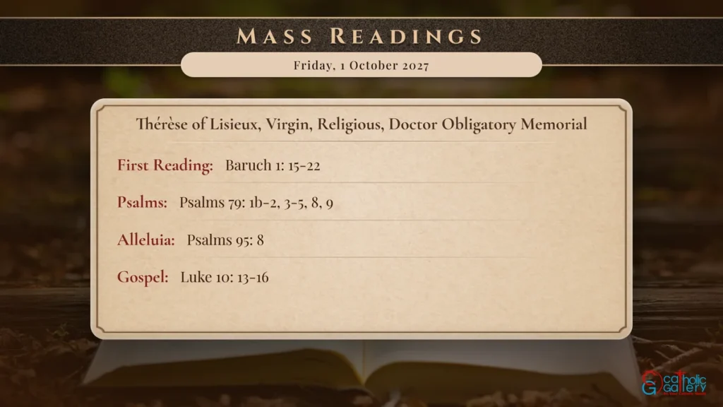 Daily Mass Readings Scripture Card – Friday, 1 October 2027