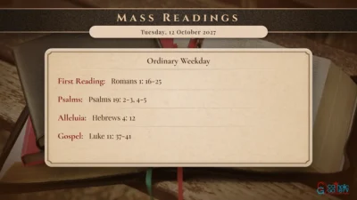 Daily Mass Readings – Tuesday, 12 October 2027