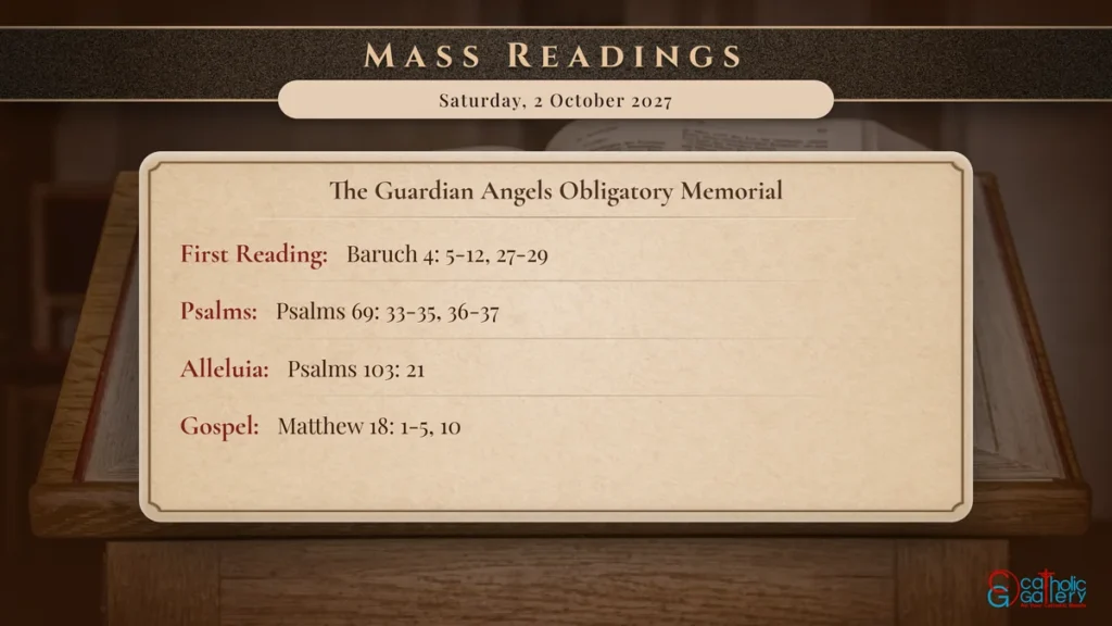 Daily Mass Readings Scripture Card – Saturday, 2 October 2027