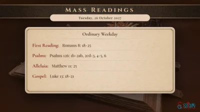 Daily Mass Readings – Tuesday, 26 October 2027
