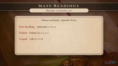 Daily Mass Readings – Thursday, 28 October 2027