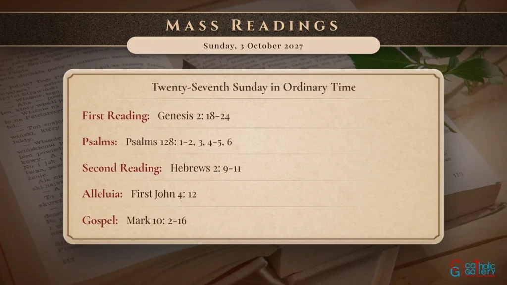 Daily Mass Readings Scripture Card – Sunday, 3 October 2027
