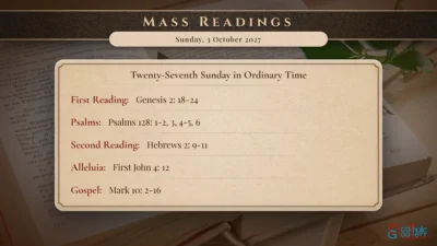 Daily Mass Readings – Sunday, 3 October 2027