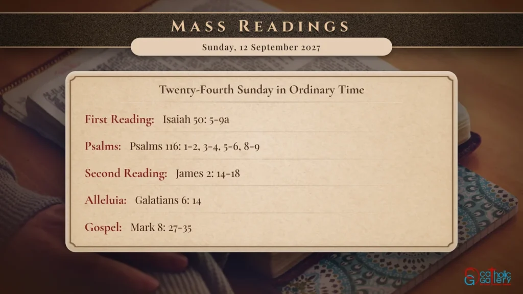 Daily Mass Readings Scripture Card – Sunday, 12 September 2027