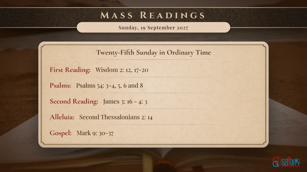 Daily Mass Readings Scripture Card – Sunday, 19 September 2027