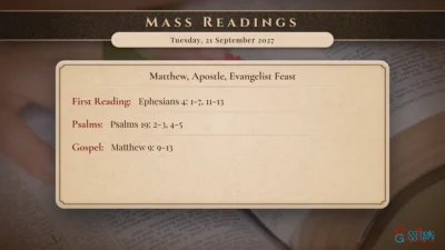 Daily Mass Readings – Tuesday, 21 September 2027