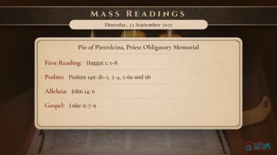 Daily Mass Readings – Thursday, 23 September 2027