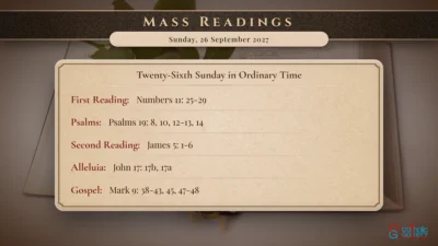 Daily Mass Readings – Sunday, 26 September 2027