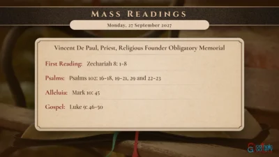 Daily Mass Readings – Monday, 27 September 2027