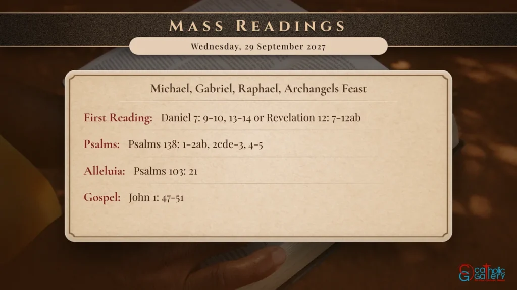 Daily Mass Readings Scripture Card – Wednesday, 29 September 2027