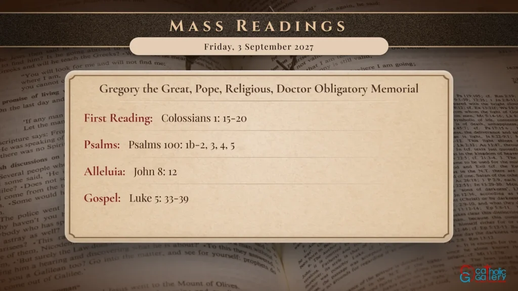 Daily Mass Readings Scripture Card – Friday, 3 September 2027