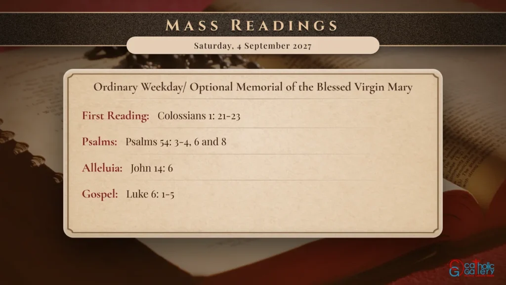 Daily Mass Readings Scripture Card – Saturday, 4 September 2027