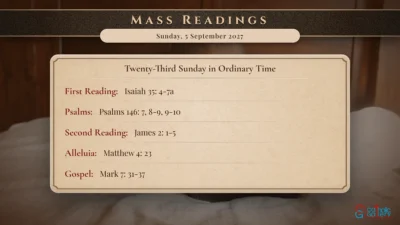 Daily Mass Readings – Sunday, 5 September 2027