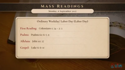 Daily Mass Readings – Monday, 6 September 2027