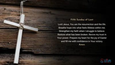 Lenten Preparation – Fifth Sunday of Lent