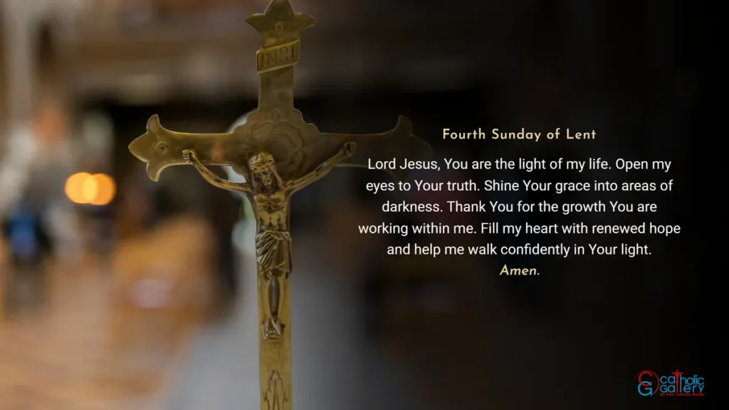 Lenten Preparation Fourth sunday of the Lent prayer image with cross background