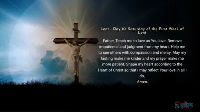 Lenten Preparation – Day 10: Saturday of the First Week of Lent