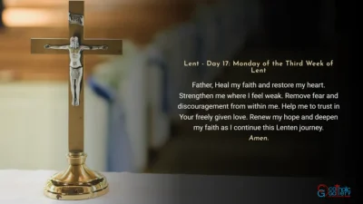 Lenten Preparation – Day 17: Monday of the Third Week of Lent
