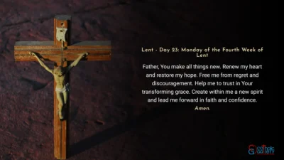 Lenten Preparation – Day 23: Monday of the Fourth Week of Lent