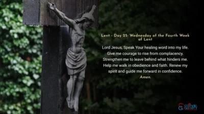 Lenten Preparation – Day 25: Wednesday of the Fourth Week of Lent