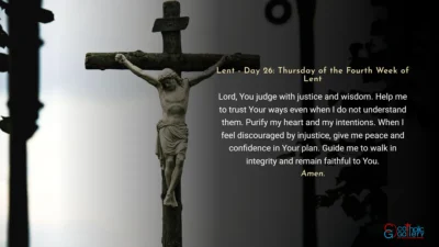 Lenten Preparation – Day 26: Thursday of the Fourth Week of Lent