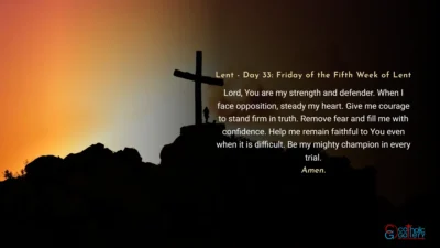 Lenten Preparation – Day 33: Friday of the Fifth Week of Lent