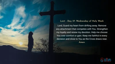 Lenten Preparation – Day 37: Wednesday of Holy Week
