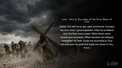 Lenten Preparation – Day 8: Thursday of the First Week of Lent