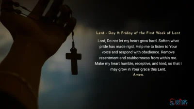Lenten Preparation – Day 9: Friday of the First Week of Lent
