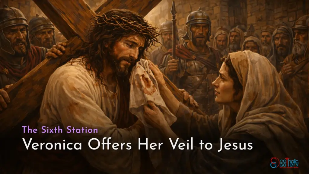 The Sixth Station - Veronica Offers Her Veil to Jesus